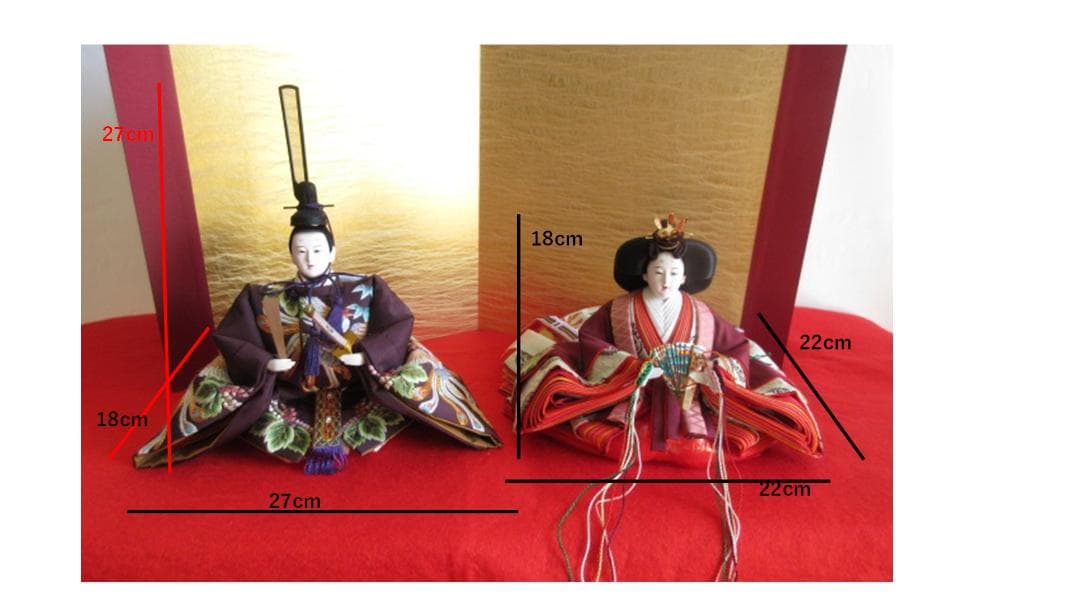 プロフ必読お願いします 　お値下げ　20万円相当　京雛人形　　朱月　親王飾