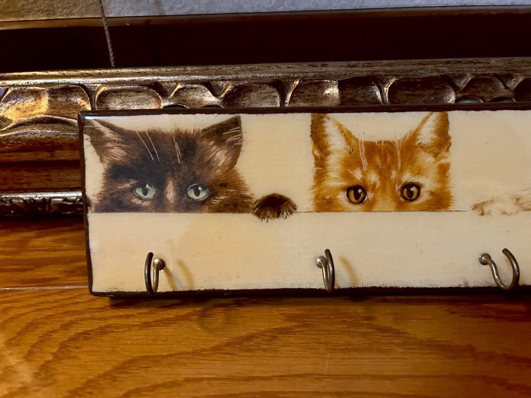 猫雑貨　アンティーク　ヨーロッパ　ヴィンテージ　フック　ウォールフック