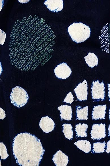 ★専用★浴衣 有松絞り バチ衿 濃紺色 丸文 身丈151cm 裄丈64cm