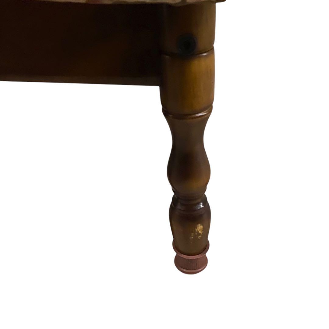 【現状品】カリモク コロニアル オットマン 花柄