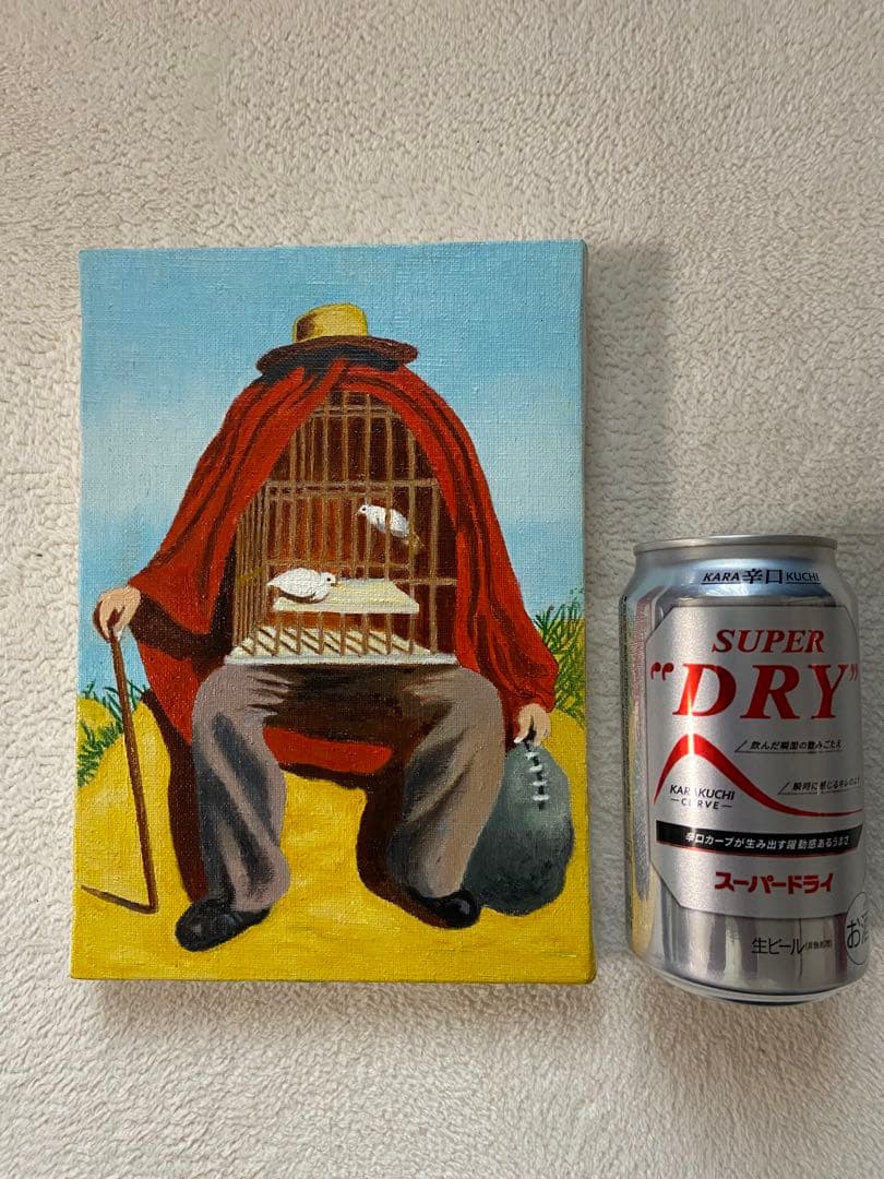 マグリット　肉筆手描きの油絵模写画　臨床医