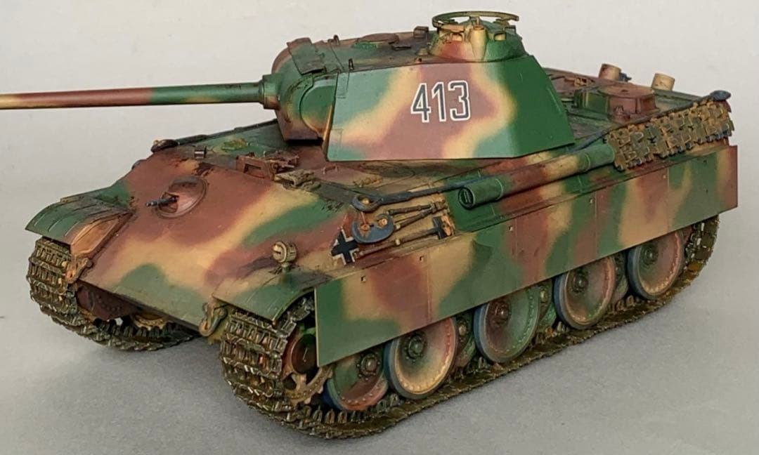 タミヤ マスターワークコレクション パンサー 重量感塗装追加 完成品