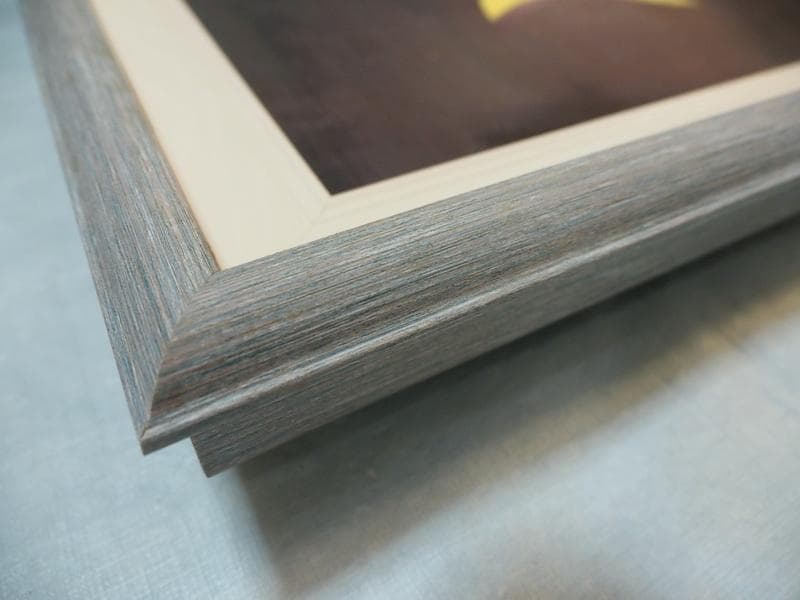 【値下げ】風景画　油絵　香月泰男　F6絵画　月星　額付き　手描き　肉筆