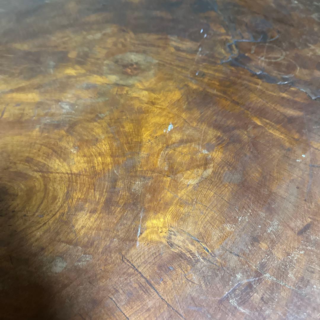 自然木の茶色座卓　一枚木