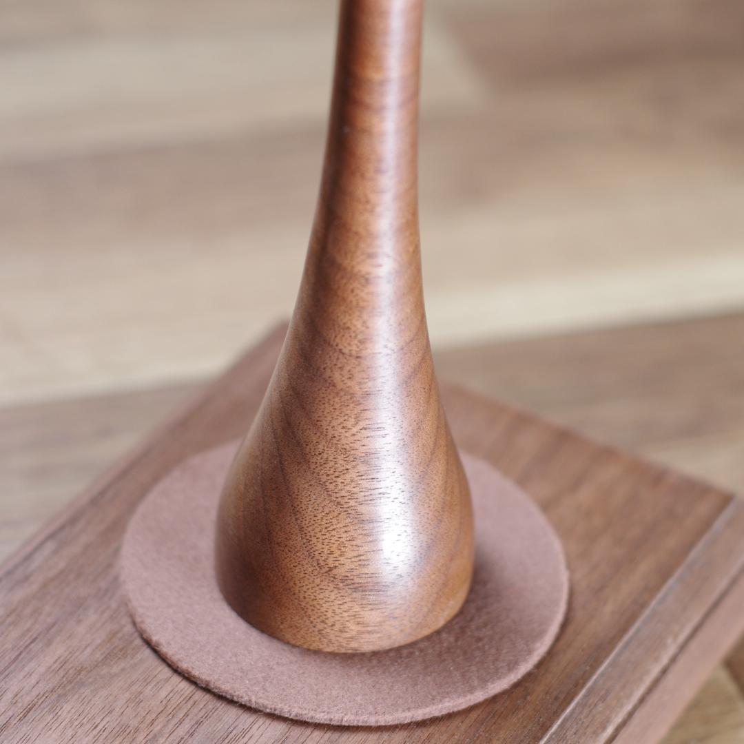 ダブルスタンド 高級銘木ブラックウォールナット無垢材