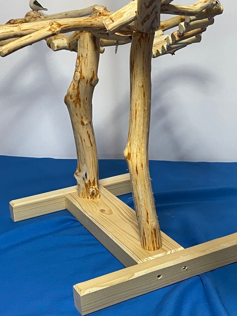 天然木白木卓上横タイプバードジム