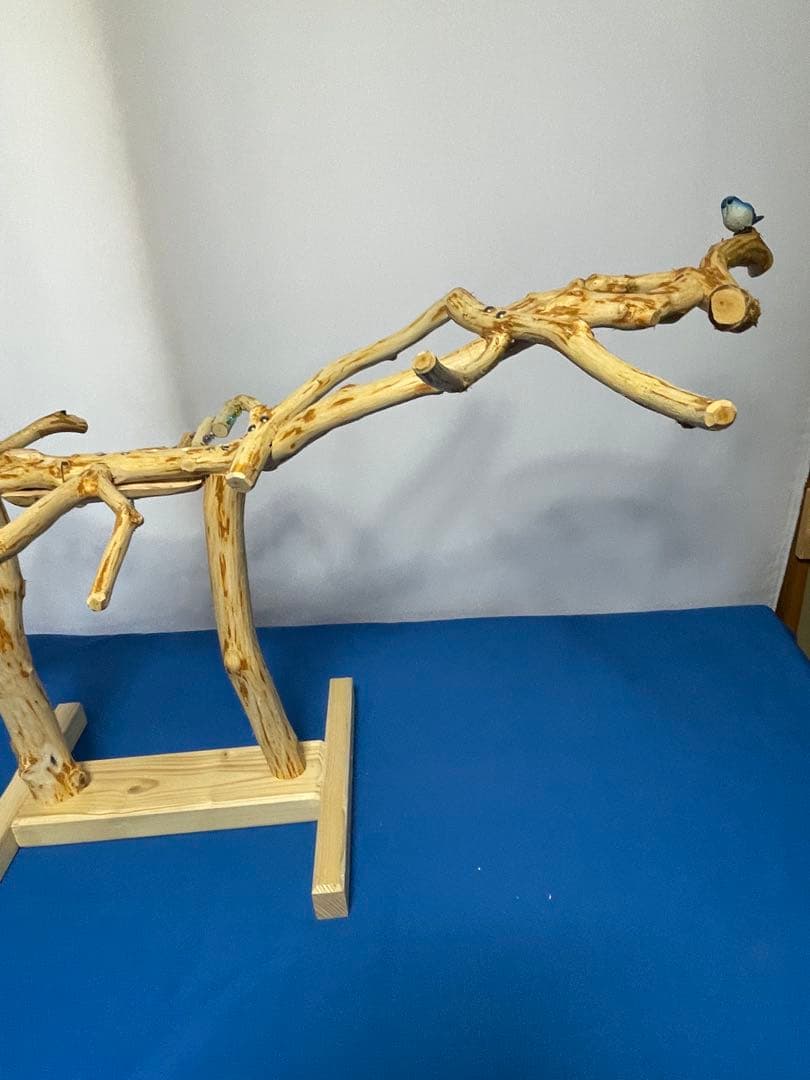 天然木白木卓上横タイプバードジム