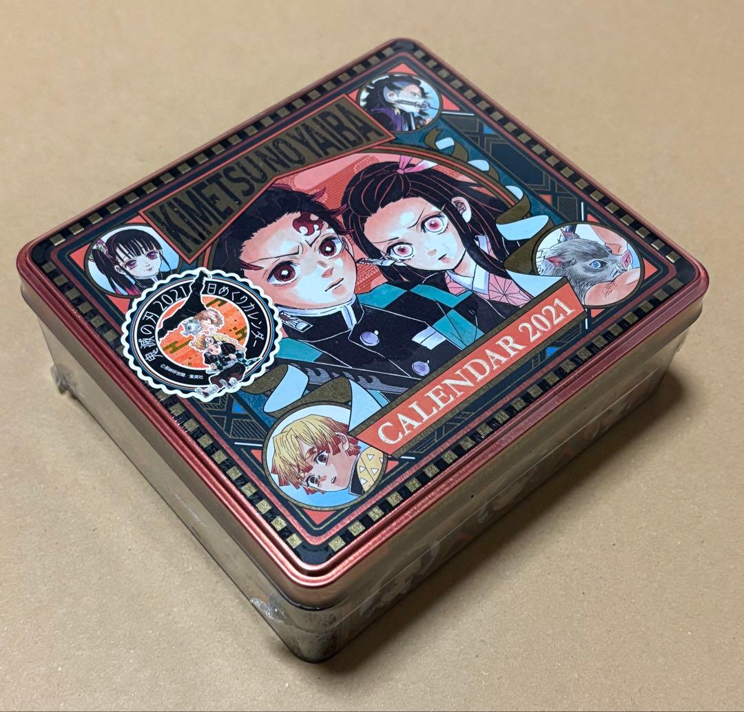 鬼滅の刃 缶入り 日めくりカレンダー2021 未使用(缶は未開封)