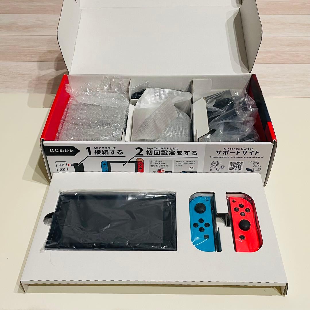 Nintendo Switch ニンテンドースイッチ本体 青/赤 箱 付属品付き