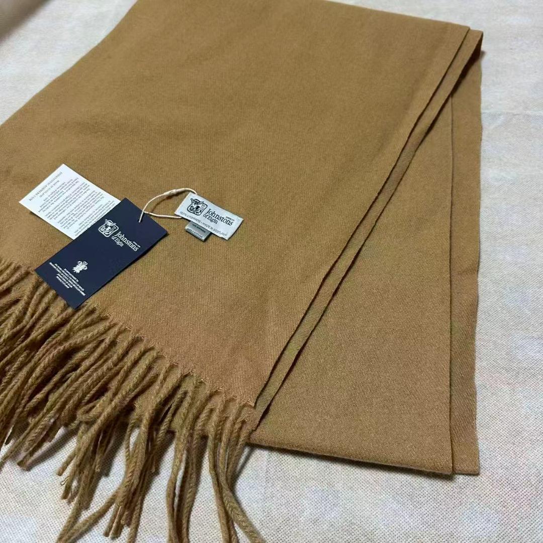 n*n様 ジョンストンズ カシミア 大判 キャメル ストール マフラー