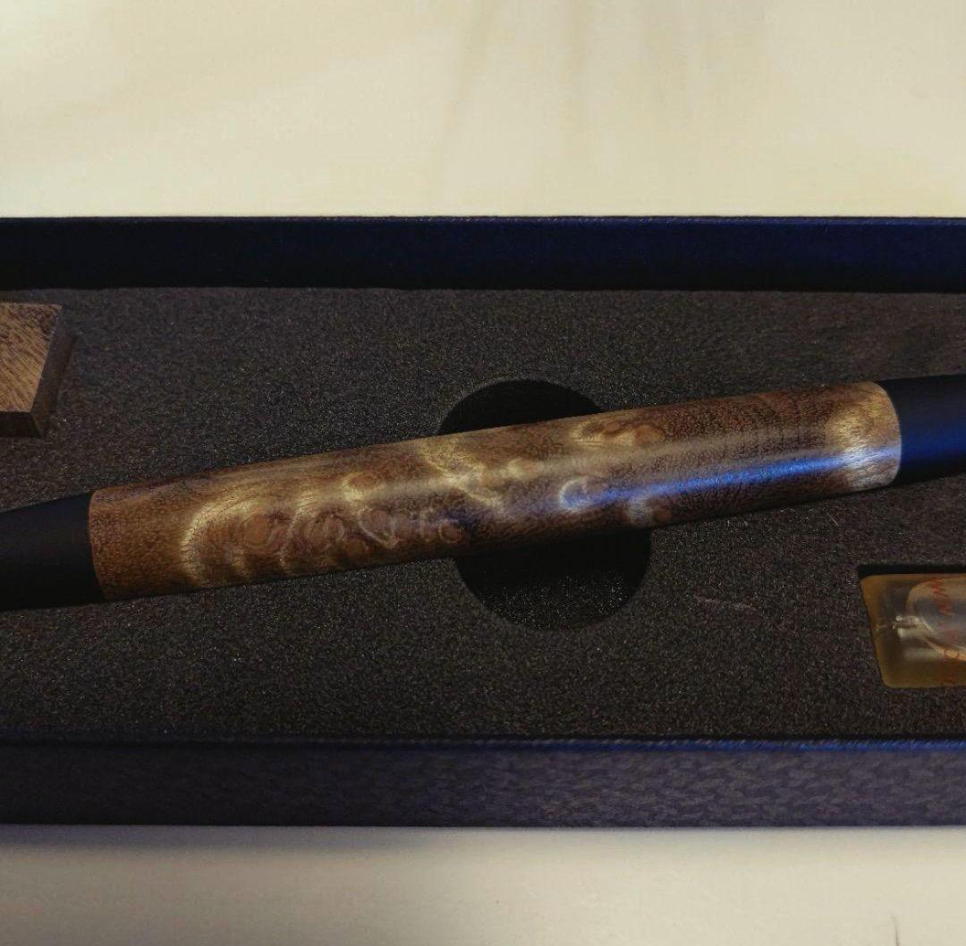 野原工芸　マーブルウッド　スタンダード　ボールペン　シルバー