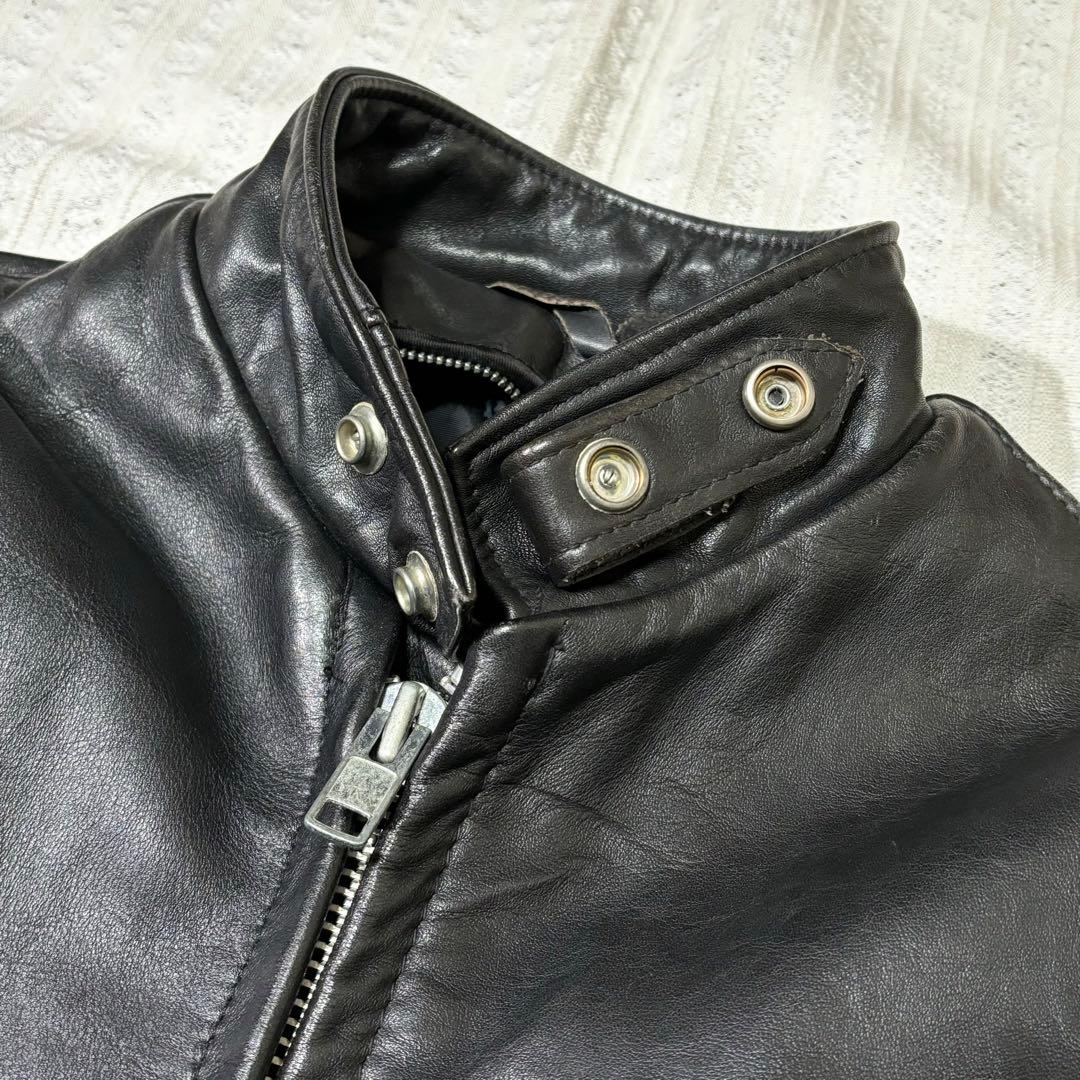 ⭐︎超希少　ショット　シングル　レザージャケット　ライダース　チンスト　本革