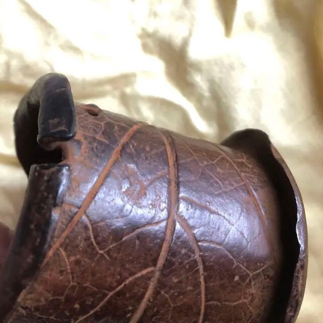 蓋置　一葉　須賀月真氏作　共箱入