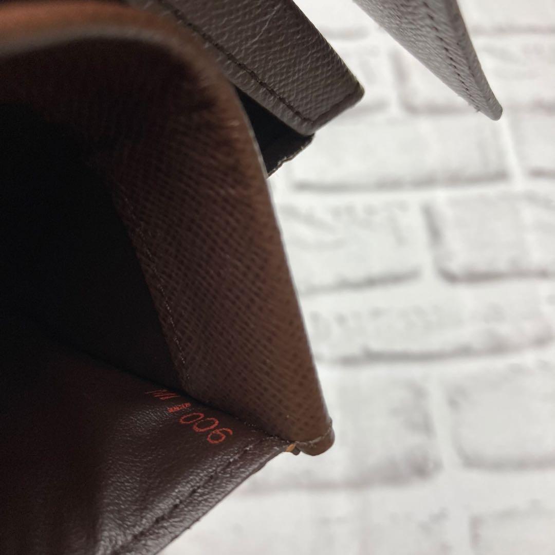 ルイヴィトン☆ケース　ダミエ　ポルトモネプラ　エベヌ　N61930