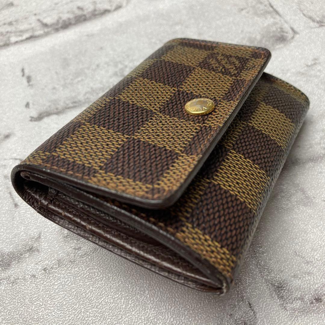 ルイヴィトン☆ケース　ダミエ　ポルトモネプラ　エベヌ　N61930