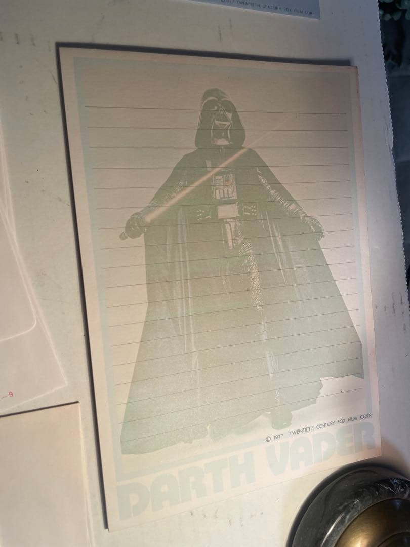 当時物 STAR WARS ファイル付便箋封筒セット 5種 ユニカ 1977