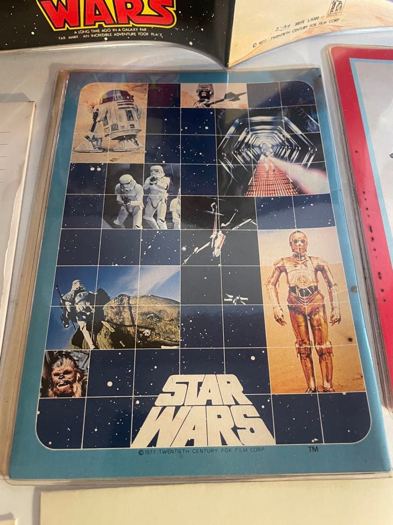 当時物 STAR WARS ファイル付便箋封筒セット 5種 ユニカ 1977