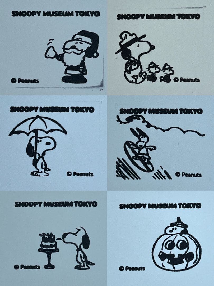 SNOOPY MUSEUM OSMO スタンプ スヌーピー 6点セット