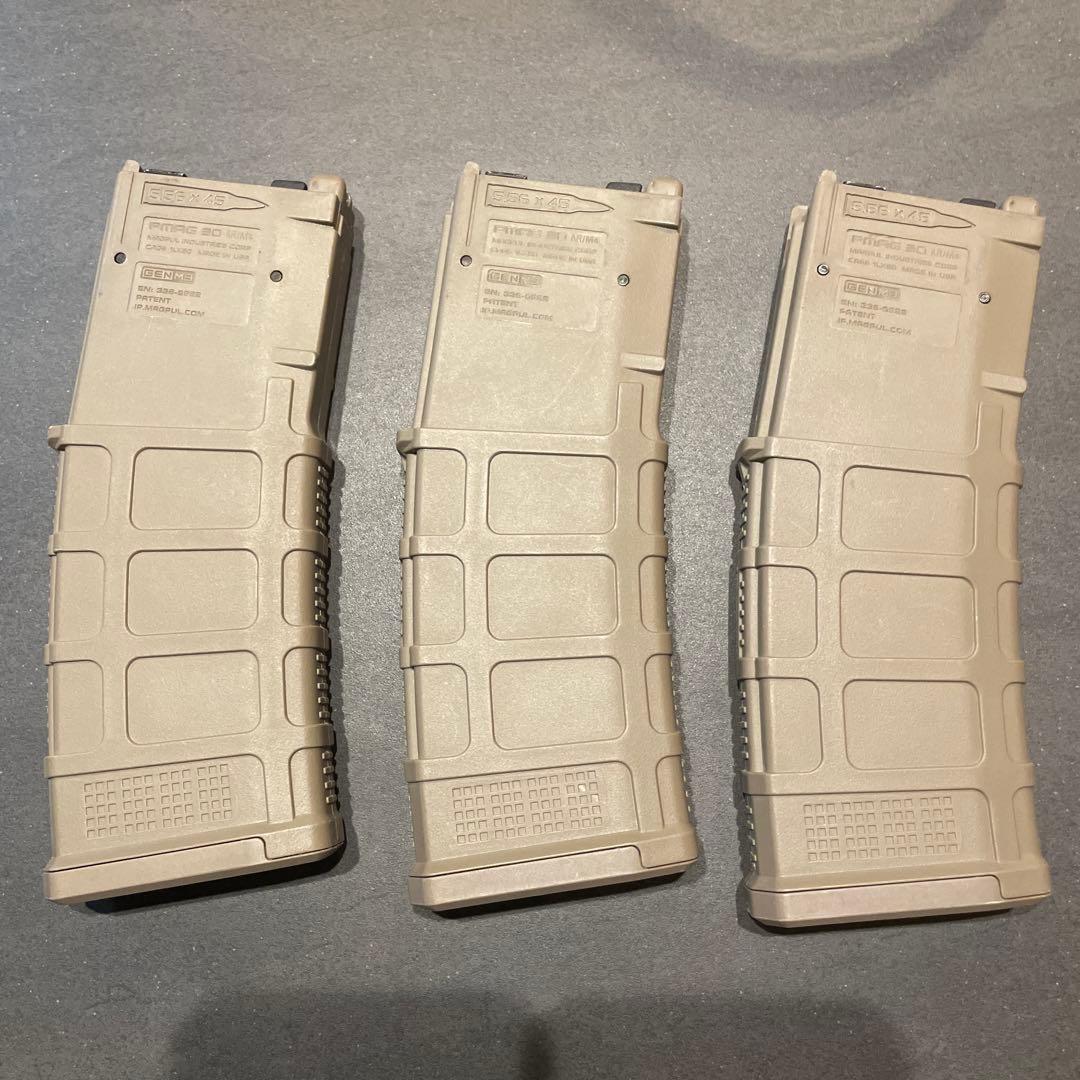 SAA マグプル PMAG マガジン ３本　東京マルイm4 MWSガスブロ