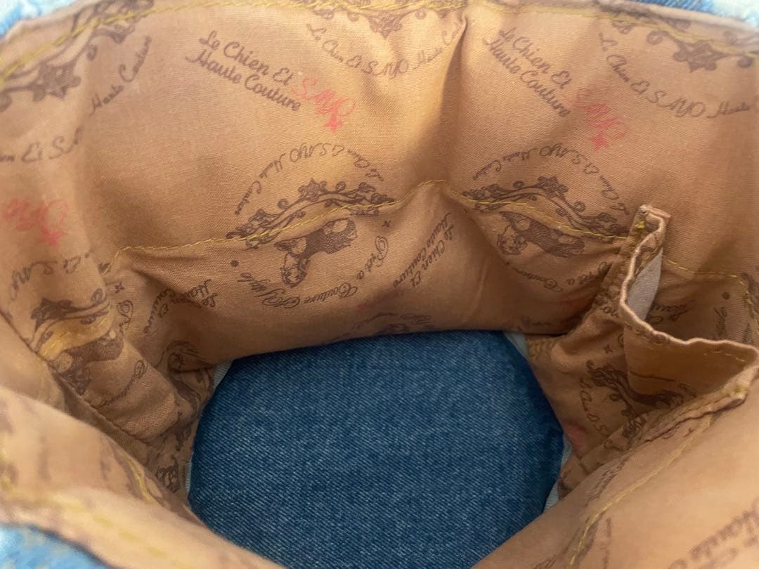 ルシアン・エ・サヨ　デニムフリルトートバック（わんちゃんお散歩バッグ）