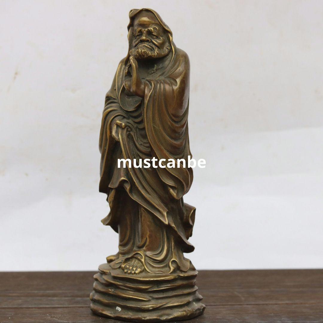 銅製 仏像 達磨祖師駅像 鎮宅辟邪 開運風水 招財 置物 工芸品 装飾品