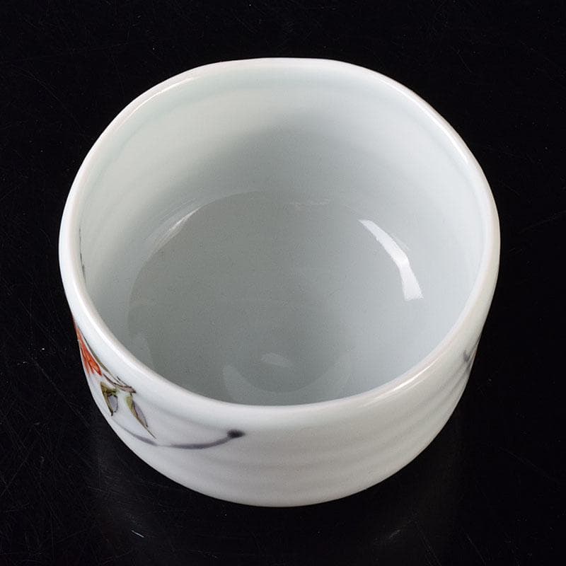 茶道具　森恵子作　色絵　柘榴文　茶碗　共箱　M　R7999