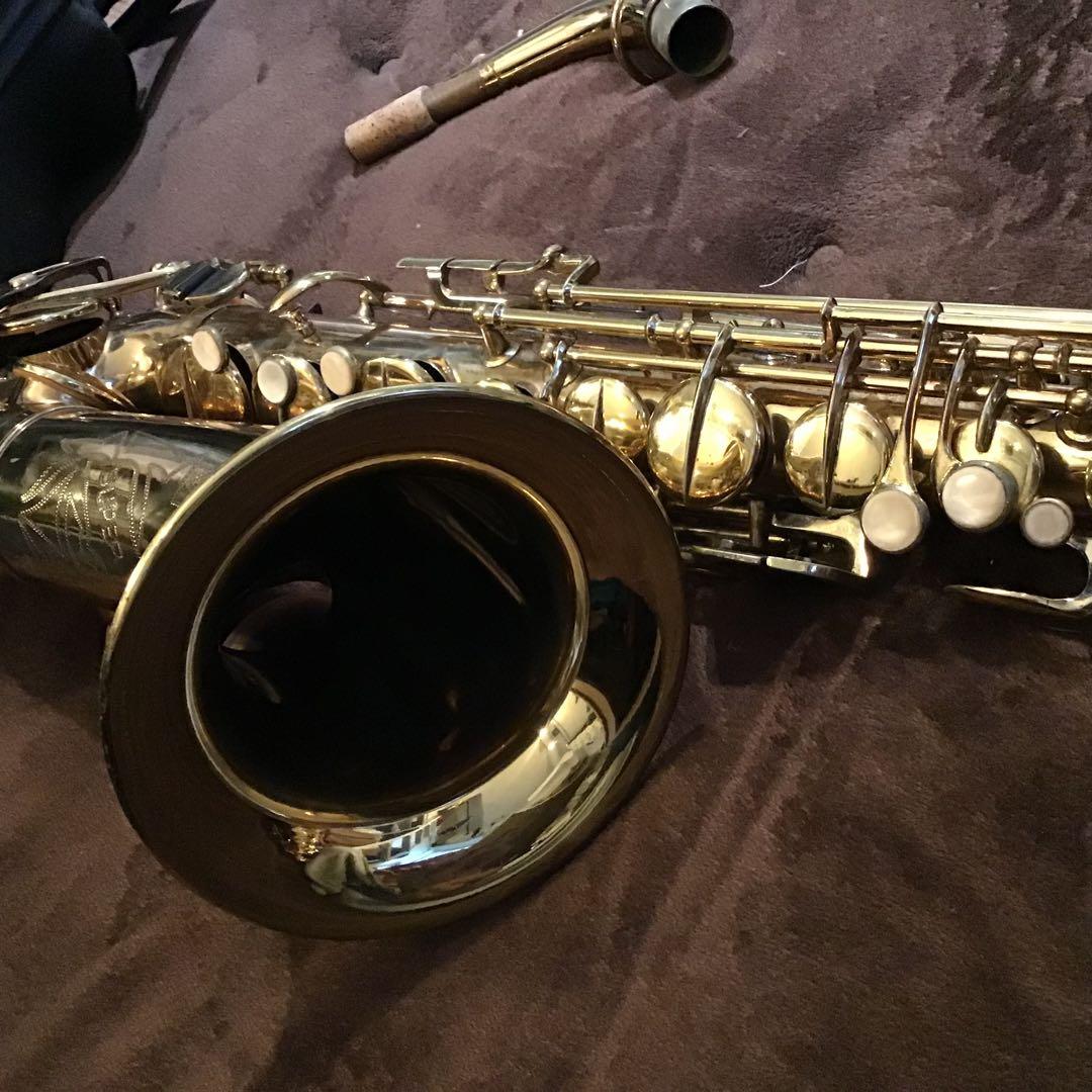 e)美品 全音域音出し確認済 ビンテージ アルトサックス　セルマーケース付き