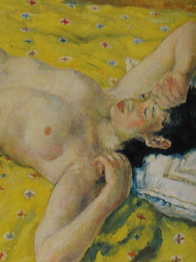 田辺至、【横臥裸婦】希少な額装用画集より、厳選、新品額装、マット額装付、状態良好