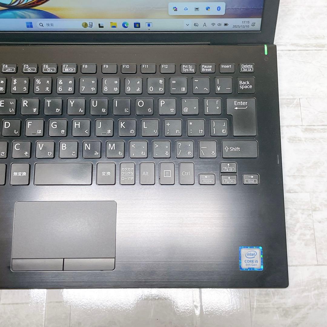 超軽量✨8世代 ノートパソコン 8GB SSD VAIO カメラ A4サイズ