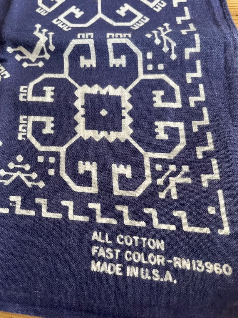 50s〜ビンテージバンダナ3枚SET｜雷柄・花柄・下鼻