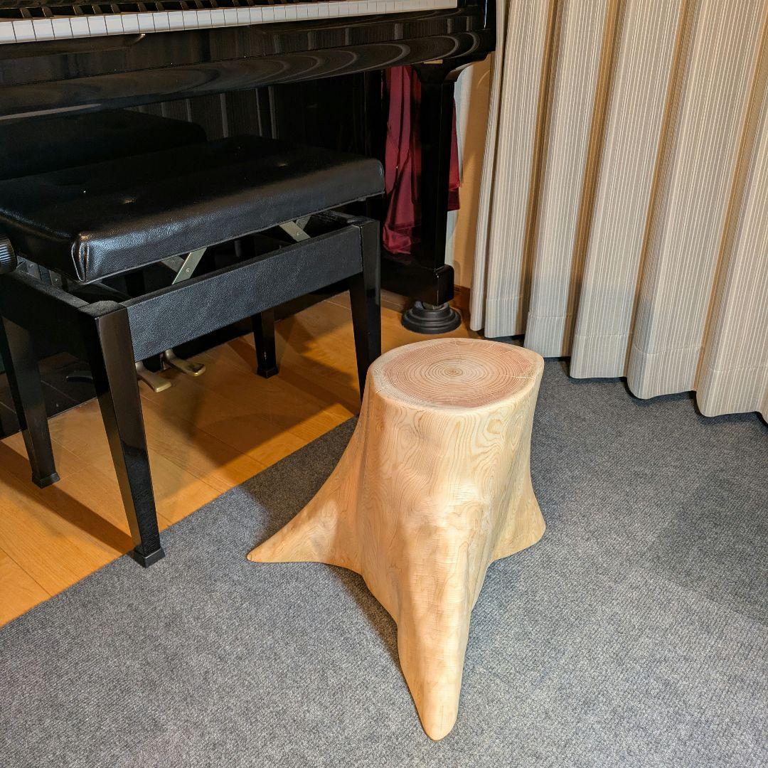檜　切り株　丸太　椅子　スツール　　 　高さ約33㎝