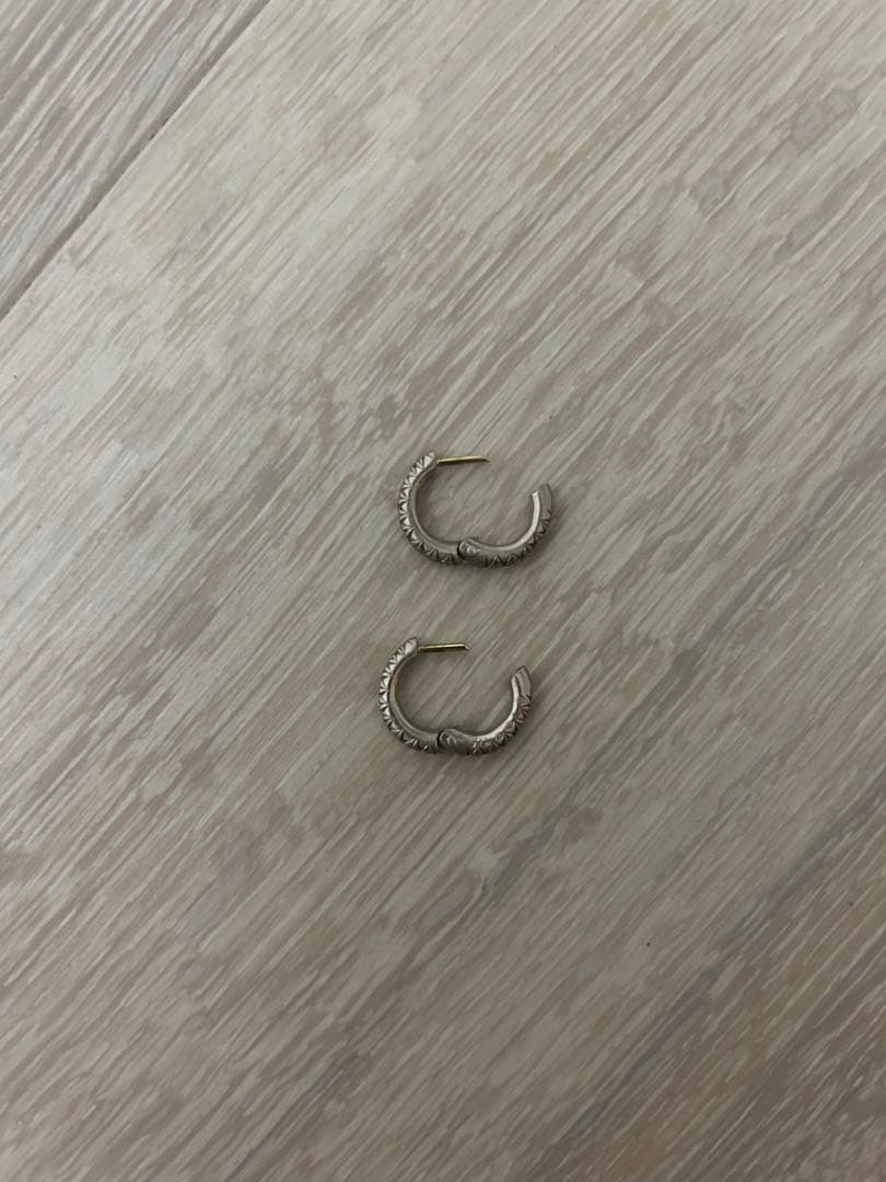 hum ホワイトゴールド＆ブラウンダイヤピアス ［et-P98m］