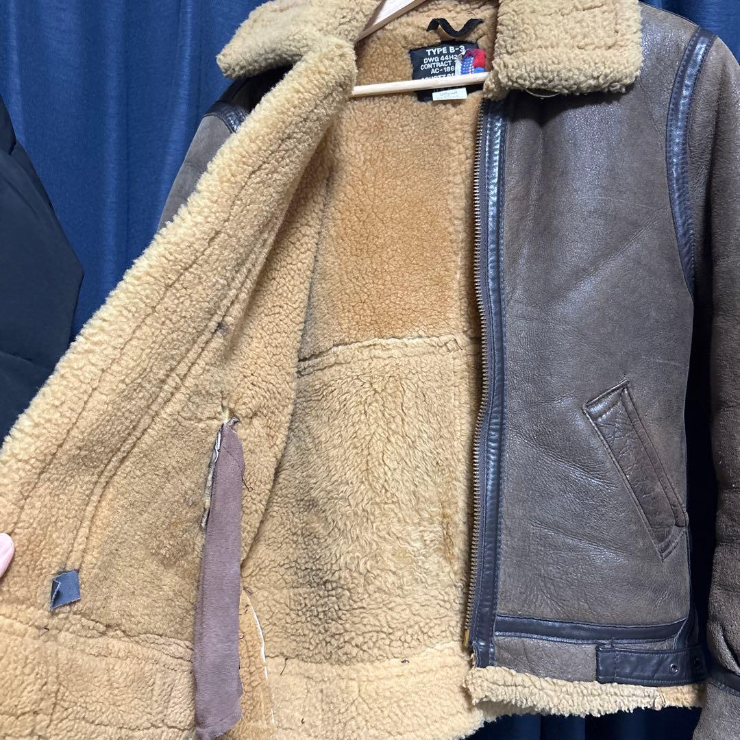 SCHOTT ショット B-3 ムートンジャケット ブラウン size32