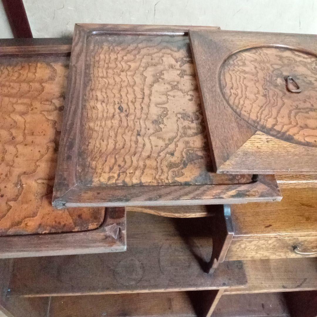 茶箪笥(違い棚付)　昭和２０年代〜　アンティーク、ビンテージ