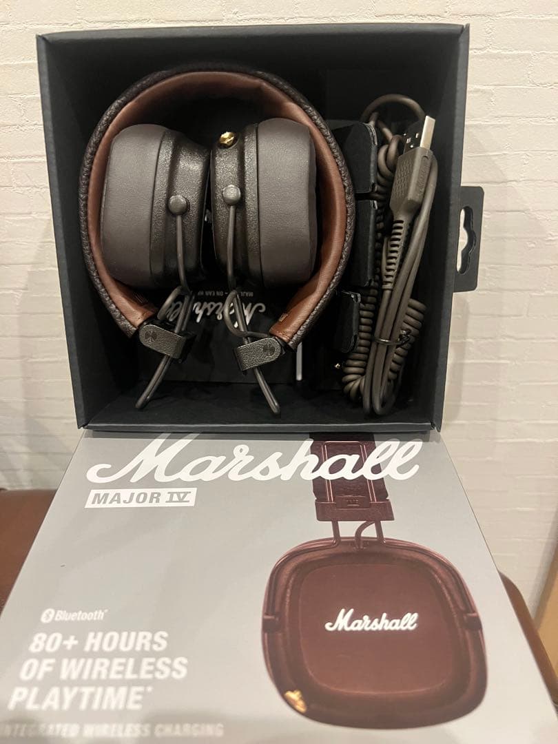 Marshall ワイヤレスオンイヤーヘッドホン Major IV ブラウン