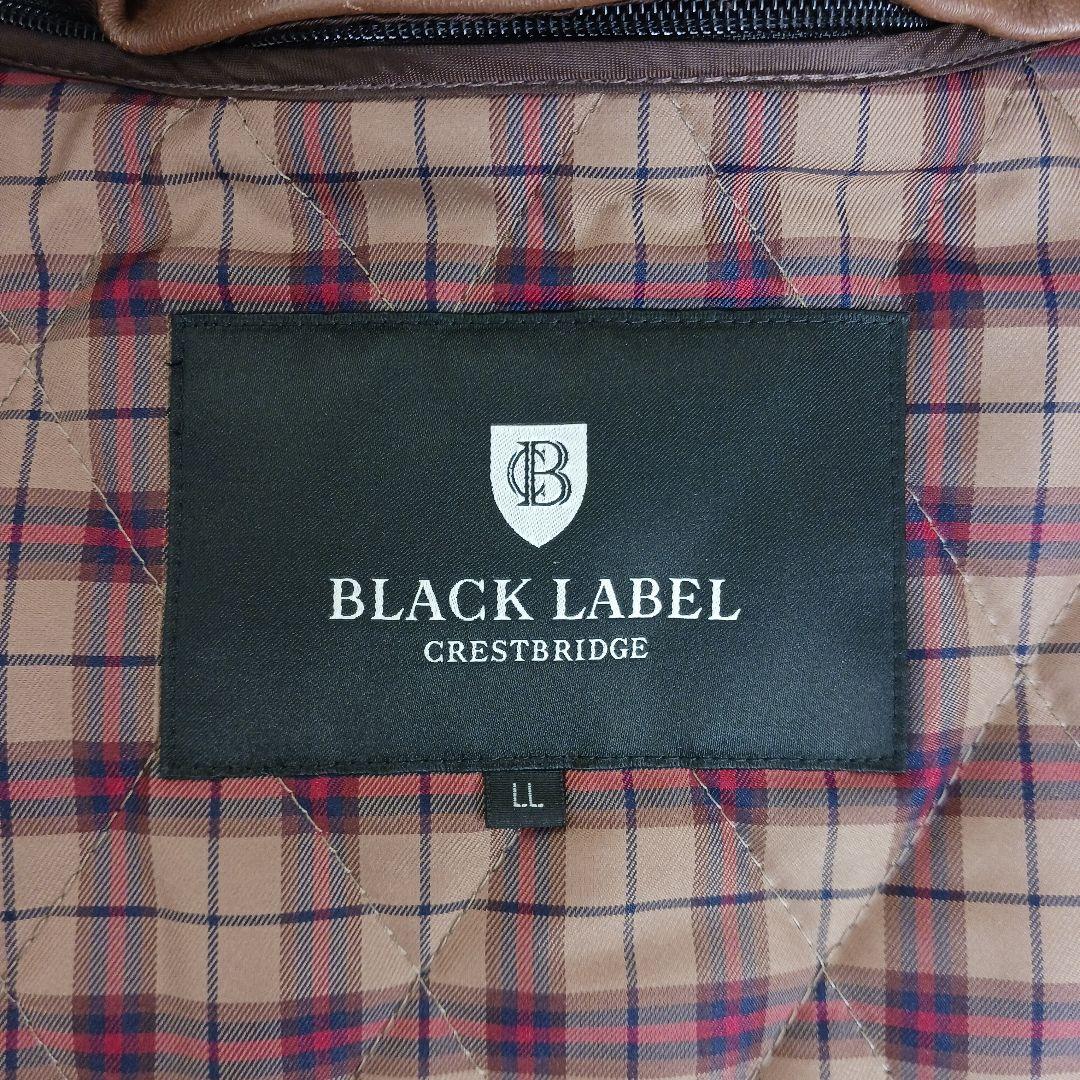 ✨美品✨LLサイズ✨ブラックレーベル　レザーライダース　ラビットファー　キャメル