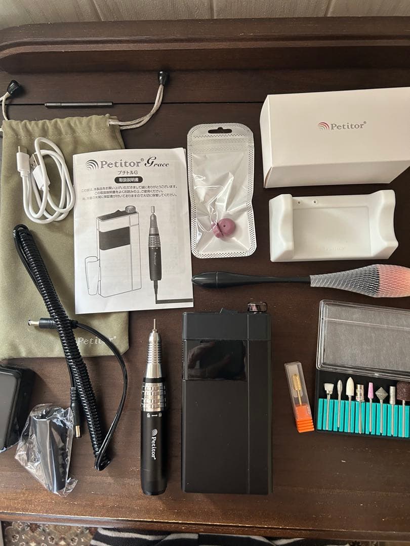 ネイルマシン　プチトルG 充電式タイプ　セルフ上級〜プロ用(ゴールドピット付き)