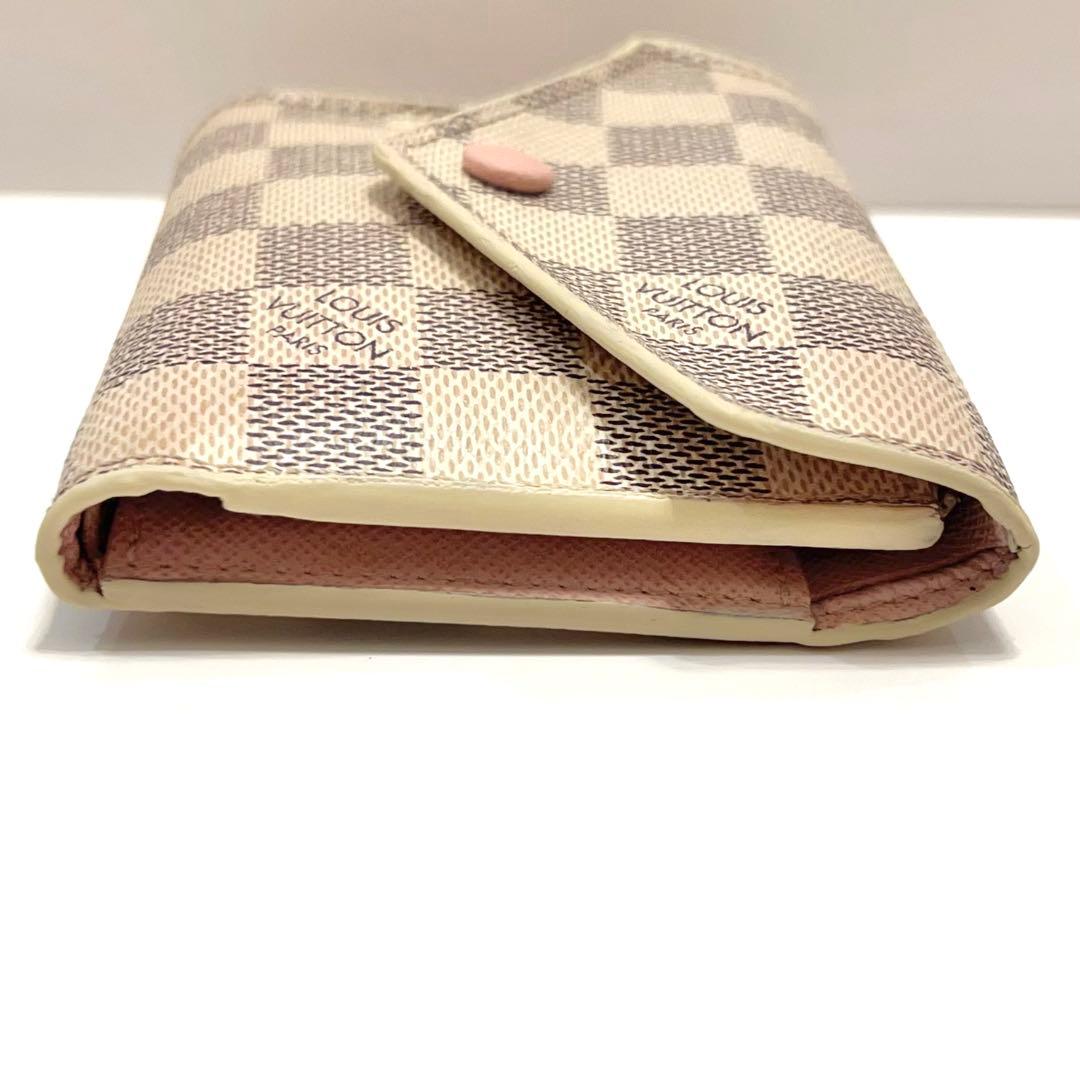 ルイヴィトン 折り財布 アズール ポルトフォイユ ヴィクトリーヌ N64022