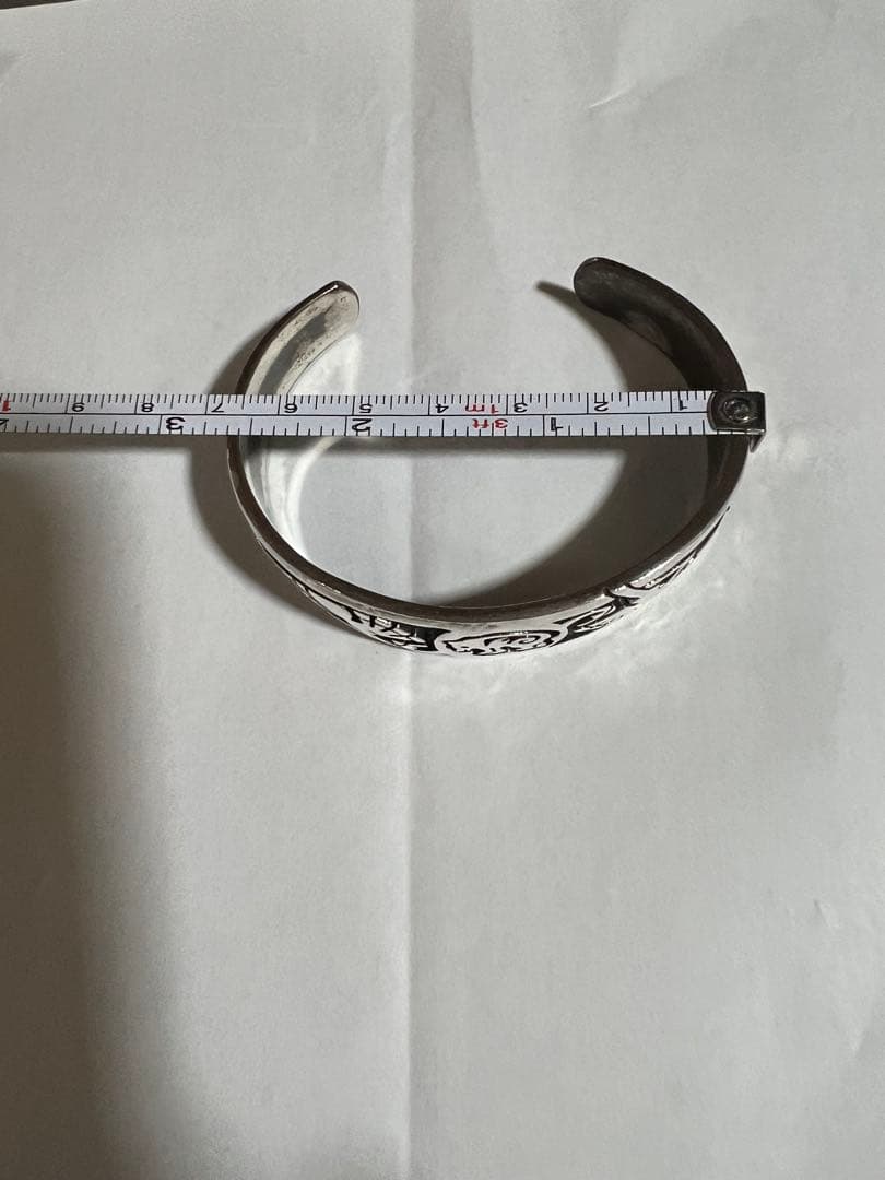 SAAD シルバー 彫刻入り バングルオーバーレイ