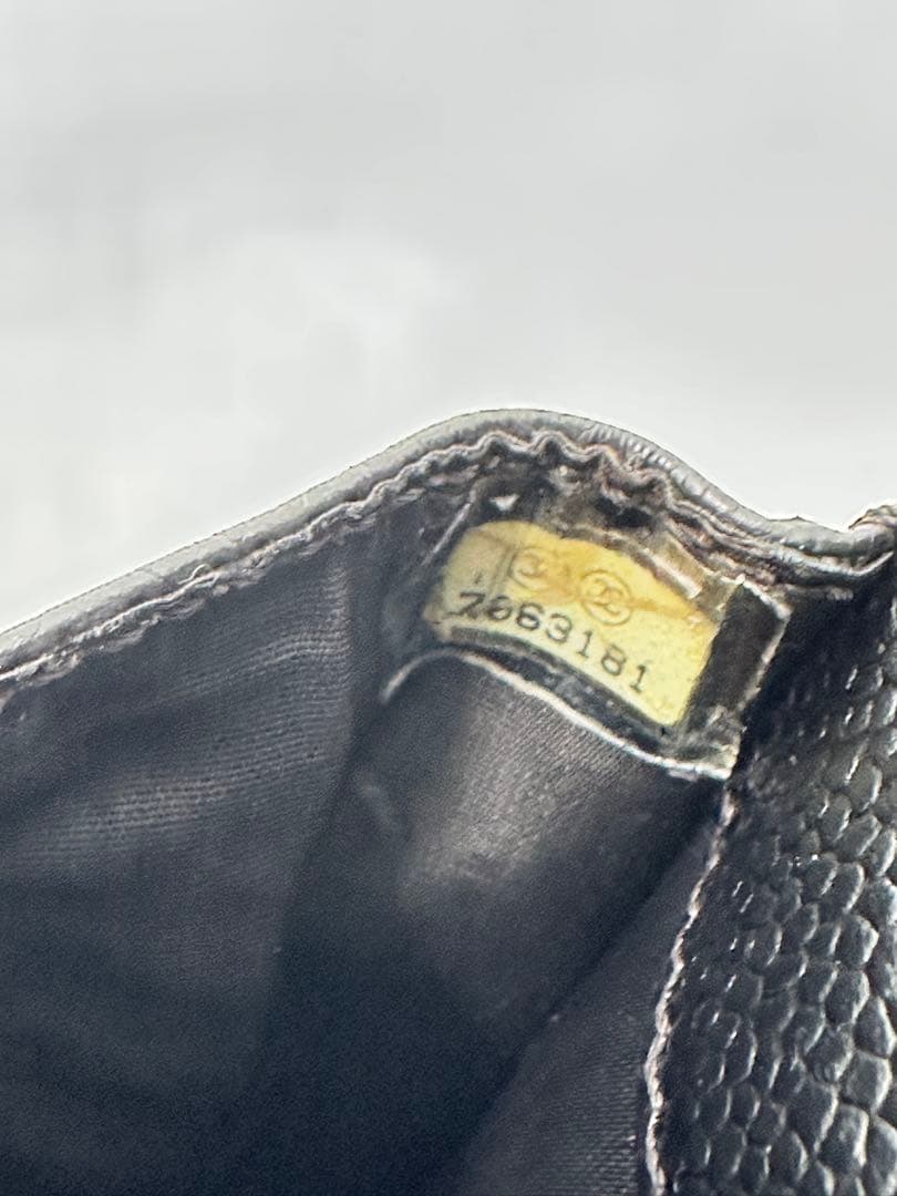 シャネル　シガレットケース　キャビアスキン