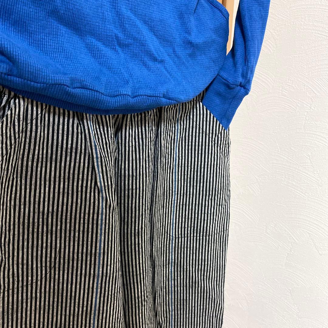 美品ヤンマ産業　 HARAPPA 会津木綿　ダボパン　ソフトサルエル＋10㌢丈