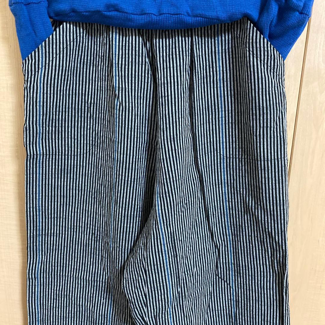 美品ヤンマ産業　 HARAPPA 会津木綿　ダボパン　ソフトサルエル＋10㌢丈