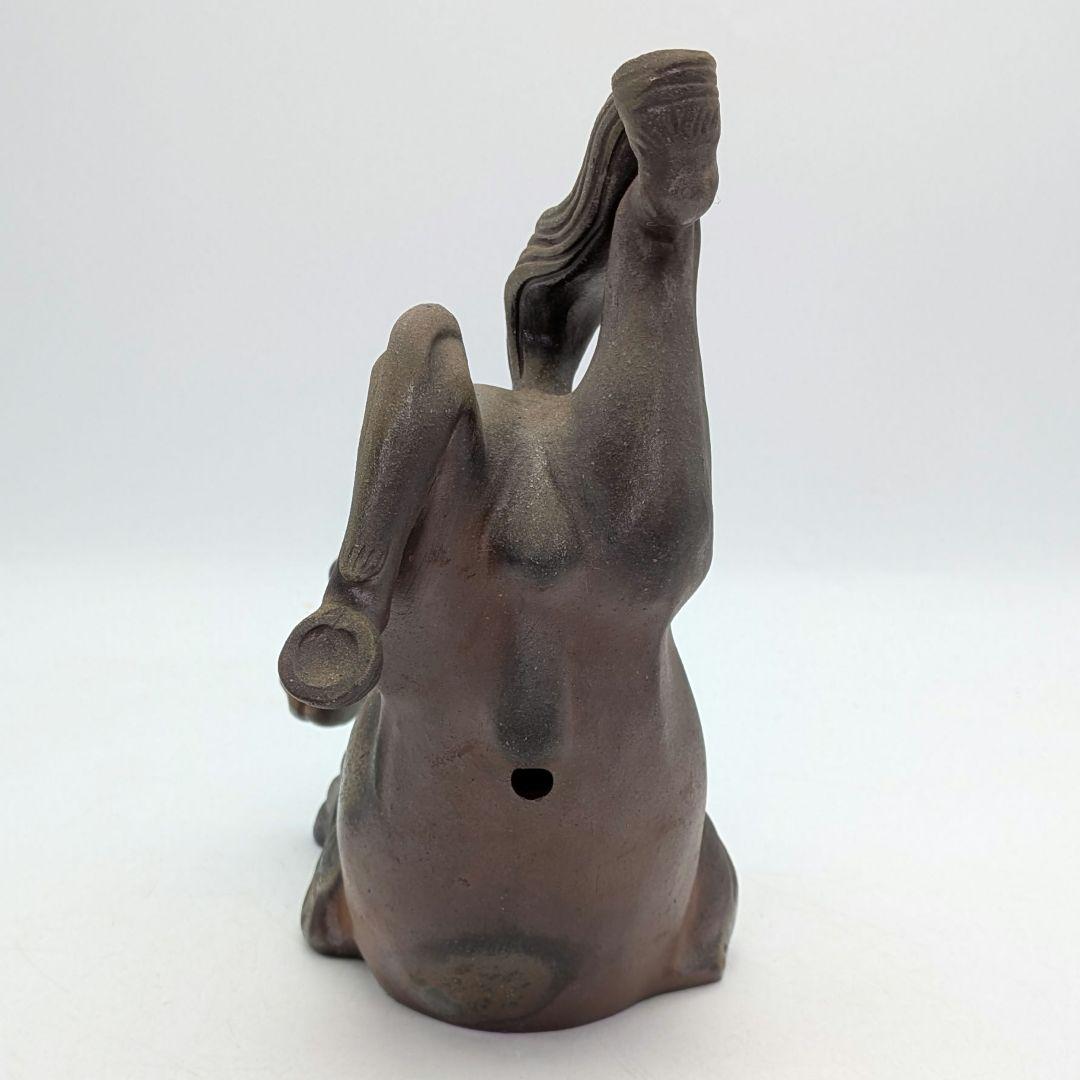 二代目小山一草 備前焼 窯変午置物 共箱 干支置物 午年 ウマ 細工物 縁起物