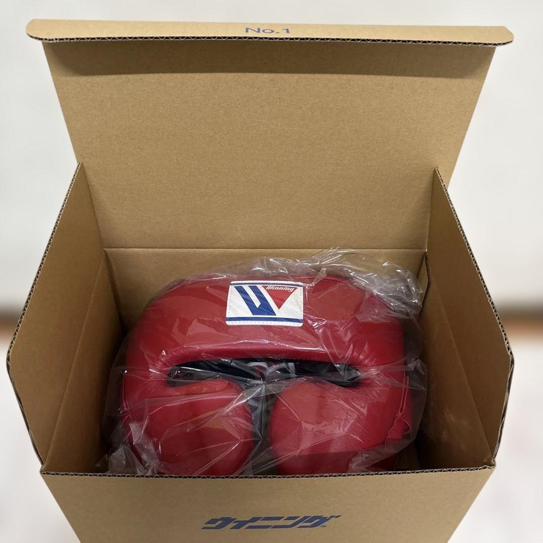 新品未使用品Winning ヘッドギア レッド Lサイズ