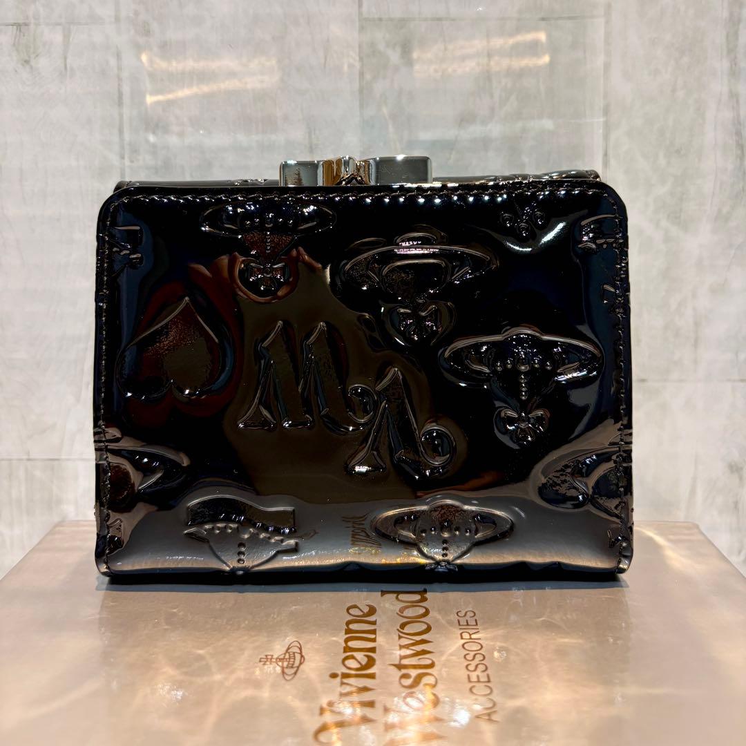 Vivienne Westwood 3つ折り財布 / エナメルブラック