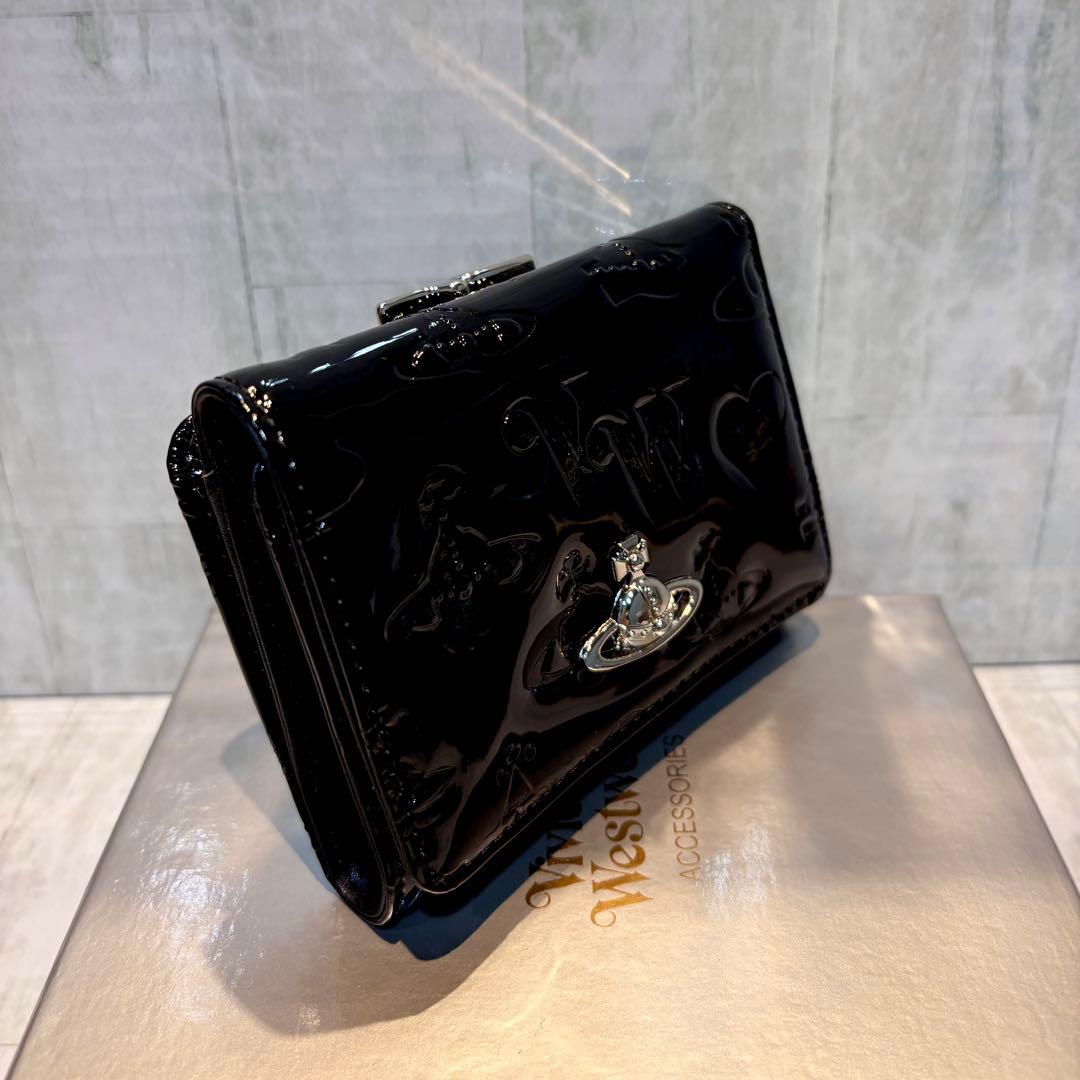 Vivienne Westwood 3つ折り財布 / エナメルブラック