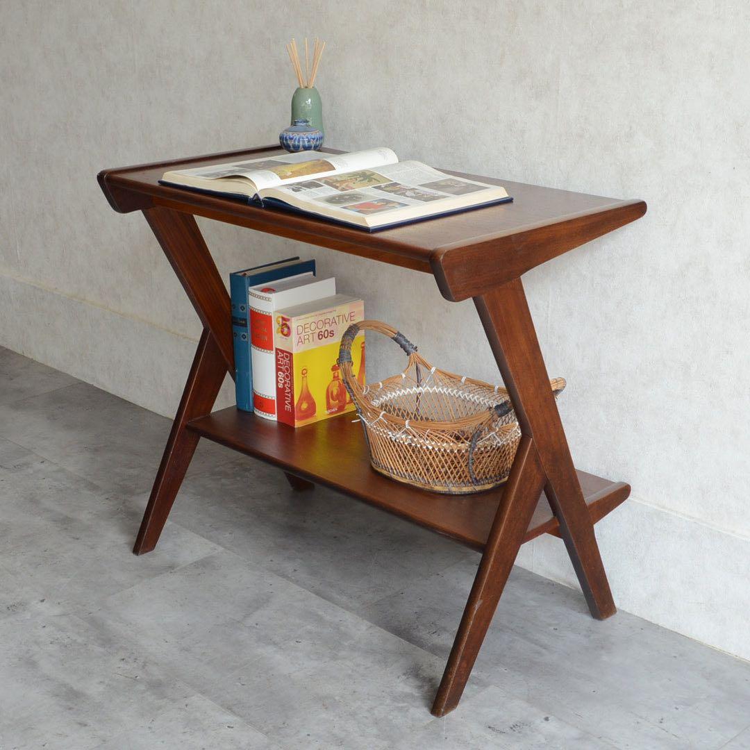 オランダ ヴィンテージ WéBé チークサイドテーブル ミッドセンチュリー