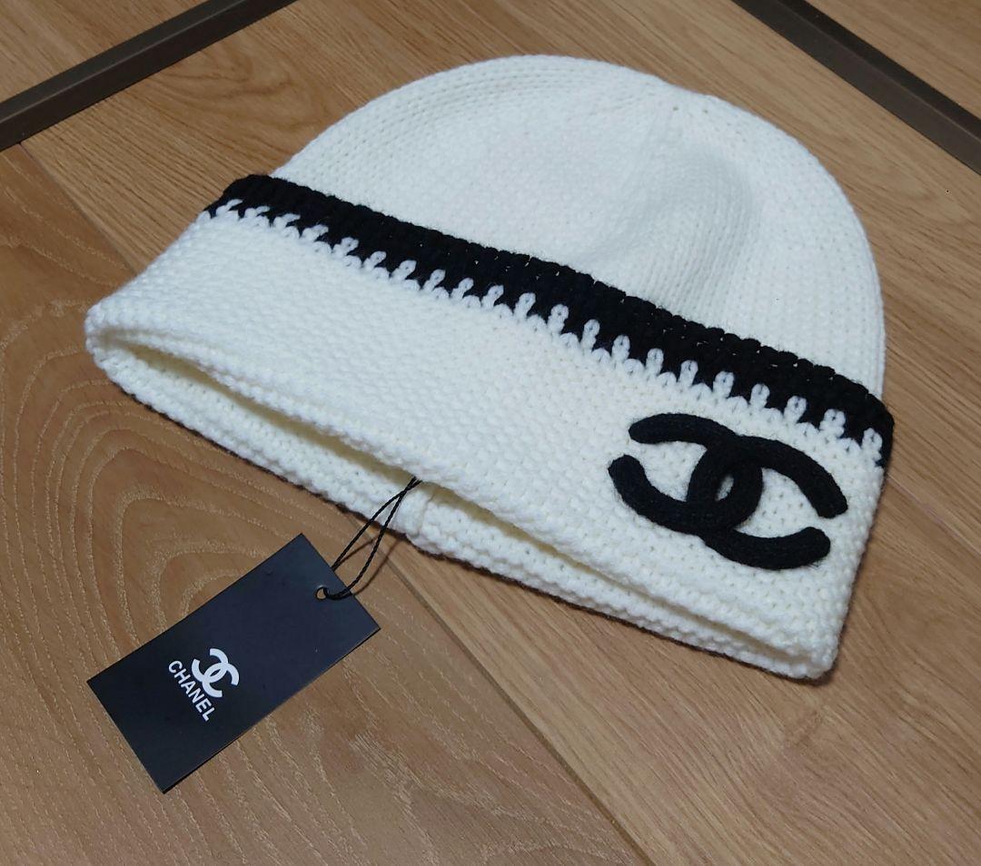 ニット帽 ホワイト/ブラック