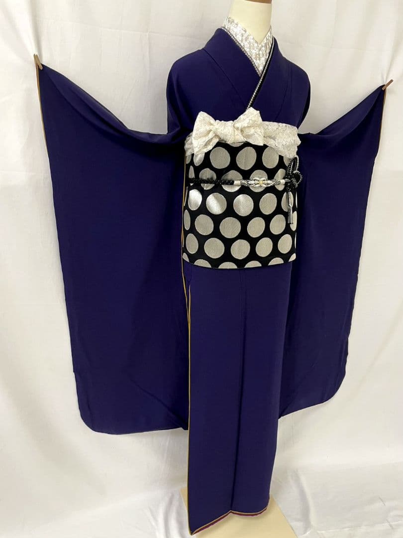 【WA-Modern】★★正絹無地振袖7点フルセット★★