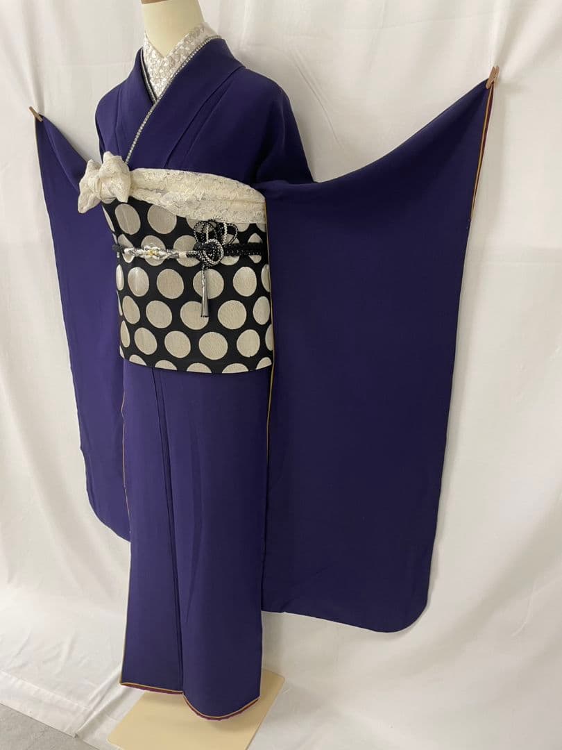 【WA-Modern】★★正絹無地振袖7点フルセット★★